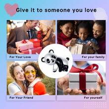 Cute Panda Crystal Charm Set Silver Plated DIY Xmas Gifts