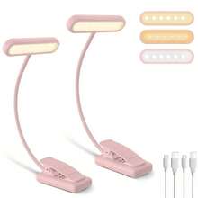 1/2 Rechargeable Reading Light, Bedside Lamp, Adjustable LED Clip-On Light, 3 Lighting Modes, Flexible Neck Reading Light. Suitable For Reading Books, Notebooks Or Traveling In Bed - Perfect For Night Reading. Lightweight, Book Lovers - Multicolor - View 27