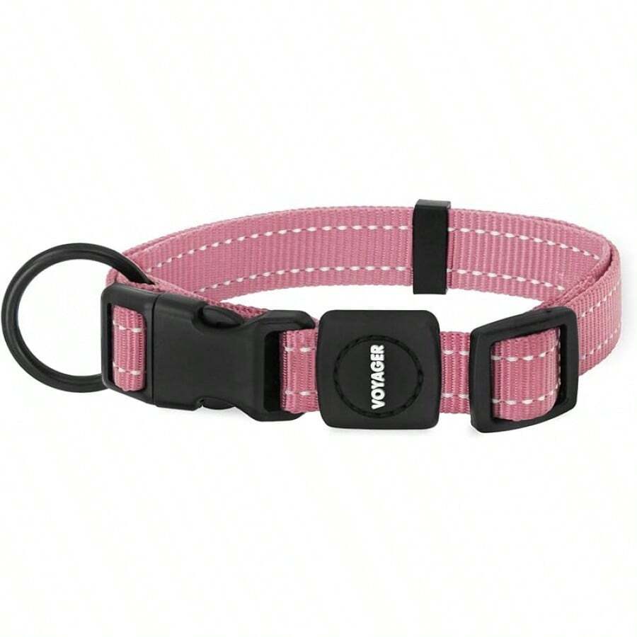 Mejores Suministros para Mascotas Correa o Collar Reflectante para Perros Voyager con de Neopreno, para Cachorros de Razas Pequeñas, Medianas y Grandes, Lindo y Resistente para Caminar, Correr y Entrenar - Turquesa, S - Collar (Rosa) - Ver 1