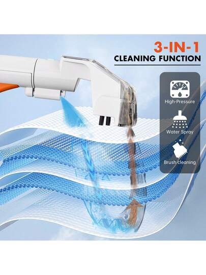 Portable Tapijt Cleaner Machine, Powerful Deep Stain Cleaning Couch, Pets, Car Seats, Upholstery Furniture, Spot Dual Size Brushhead (White), Stofzuiger Cleaner, Carpet/Sofa view 5