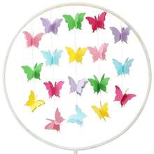 1 件彩色纸花环装饰套装，包含 3D 纸蝴蝶、彩虹纸花，适合派对、节日、教室装饰、生日派对