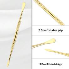 Set di strumenti in acciaio inossidabile per la modellazione e la scultura in cera, con 5 ml di barattoli di stoccaggio in silicone antiaderente di colori assortiti (colore casuale)