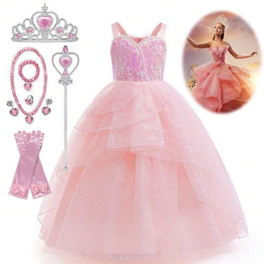 Girls Princess  Dress Cosplay Costume Wicked Carnival Party Fancy Dress  UK