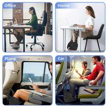 Ultrasoft Foldable Travel Foot Hammock, Office Foot Hammock For Airplane, High-Speed Train - Multicolor - View 5