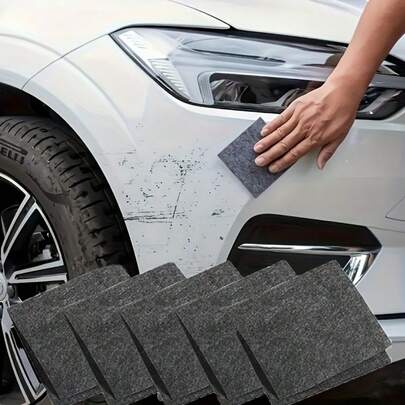 5/10pcs Car Scratch Repair Cloths - Ultra-Fine Fiber Car Scratch Repair Polishing Cloths, No Power/Battery Required, Suitable For Removing Surface Scratches, Swirls And Light Scuffs | Quick Polishing Cloths To Restore Shine And Clean Exterior (Paint, Chrome, Glass) | Reusable And Durable Car Detailing Cloths