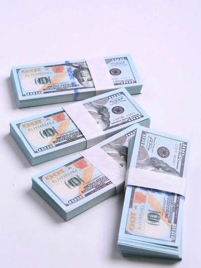 Hârtie replicată cu bani falși în valoare de 100/200/400 de dolari americani - dimensiune obișnuită 11,56 cm * 4,6 cm / 4,52 in * 1,88 in și dimensiune mini 30 * 15 mm | Recuzită realistă cu bani falși pentru decor de petrecere, origami de sărbători, decorare de buchete | Hârtie replicată cu dolari americani, bani mini pentru proiecte de artizanat