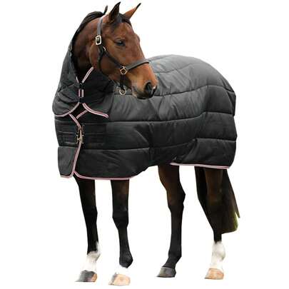 1pc Autumn/Winter British Style Windproof Soft Cotton Padded Thick 1000D Polyester Outdoor Professional Equestrian Supplies Horse Blanket, Suitable For Horse Racing, Training, Stable, Pasture, Travel