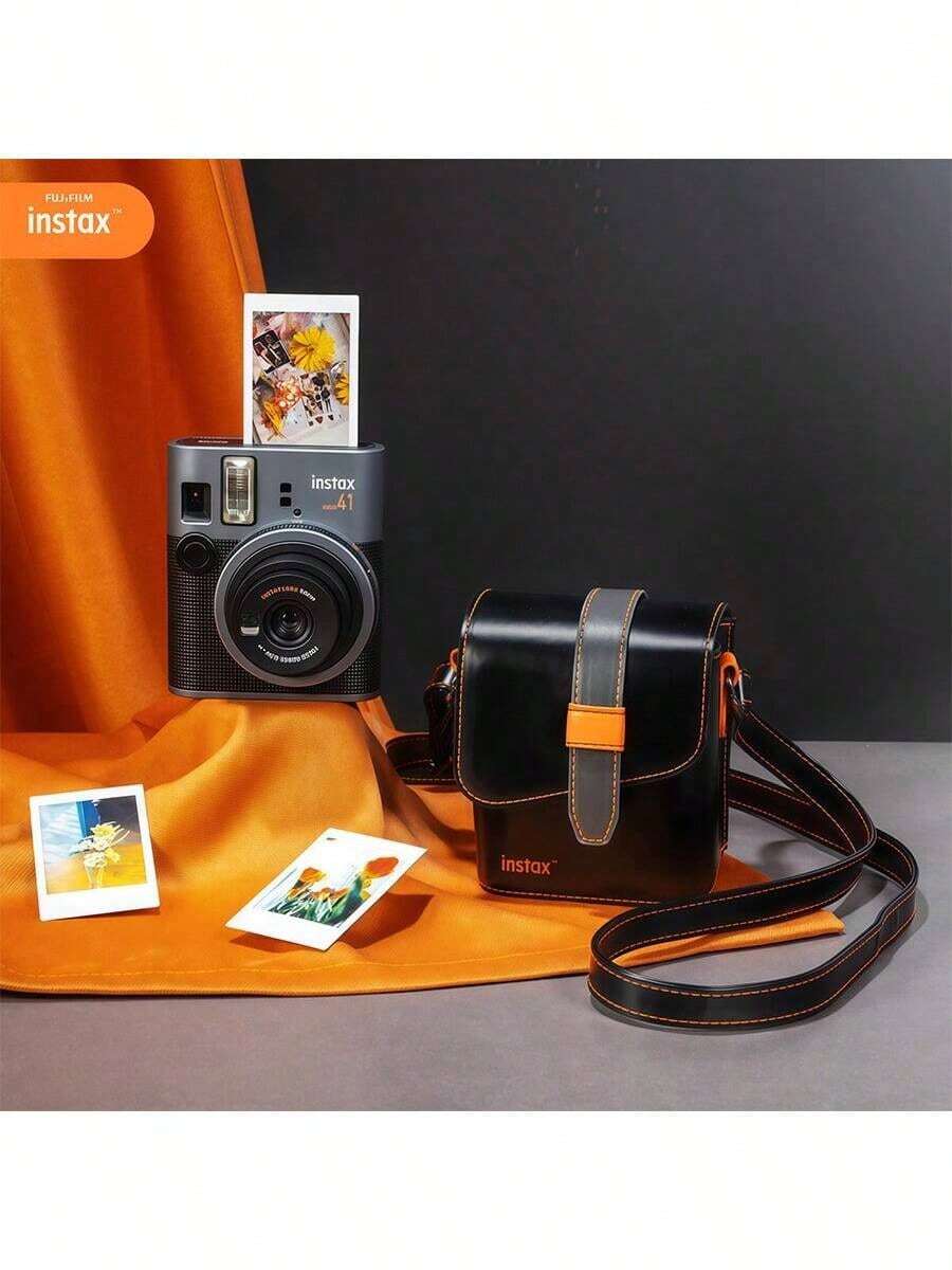 FujiFilm Instax Mini41 Polaroid Camera Gift Box With Auto-Exposure, Smart Flash, Built-In Selfie Mirror, And Macro Mode. Portable, Easy To Use, And Ready For Instant Sharing.