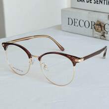 MELINDA MODA Women's Metal Fashion Eyeglasses Frame - 鏽棕色 - 查看 6