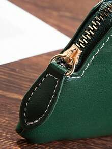 优雅棕色可重复使用零钱包 | 多隔层小巧现金夹，拉链封口 - 女士便携式钱袋，简约钱包，适合作为婚礼、毕业典礼、生日和母亲节礼物 - 彩色 - 查看 6