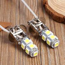 Fydun Bombillas LED Antiniebla 2x H3 5050 9 SMD LED Xenón DC12V Auto Car Fog Light Lámparas LED 6500K Bombillas Extremadamente Brillantes de Repuesto - como en la foto - Ver 3