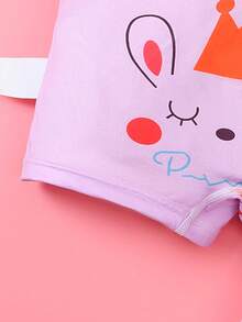 4pcs/Pack Girls' Cute Butterfly Print Briefs Underwear Set - Dusty Purple - View 3