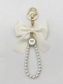 1pc Bow Knot Woven Keychain, Fashion Bag Charm & Car Chain Accessory Women - Multicolor - View 3