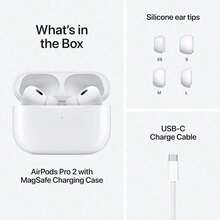 Apple AirPods Pro 2nd Gen | USB-C | H2 Chip, Active Noise Cancellation, Adaptive Audio, 30-Hour Battery Life, MagSafe Charging - trắng - Xem 3