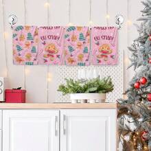 2/4/48 piezas Paños de cocina vintage navideños - Ultra suaves y absorbentes de poliéster con diseños de árboles de Navidad, hombres de jengibre, bastones de caramelo y letras - Perfectos para decoración navideña, regalos de Año Nuevo, decoración de cocina y decoración de fiestas