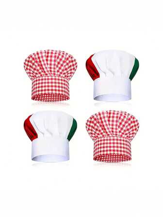 1 Stück karierter Lässig Koch Mütze, Polyester, geeignet für Küche, Hotel, Kantine, Lebensmittelfabrik, Restaurant
