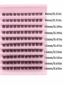 110Pcs Clusters Individual Lashes Soft Natural Faux Mink False Eyelashes 8-16MM Mix DIY Eyelash Extension Lash Clusters, Eyelash Clusters, Individual Eyelashes, Lashes, Fake Lashes - D - View 6