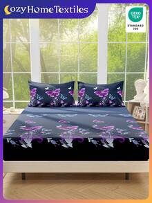 1 Stück weiches & bequemes Matratzenschoner, Spannbettlaken, Bettwäsche-Set, Valentinstag Geschenk, Cartoon Herz & geometrisches Muster, geeignet für Einzelbett, Doppelbett, Queensize, Kingsize Betten, Heimdekoration, maschinenwaschbar, Oeko-Tex zertifiziert - Verschiedenfarbig - Übersicht 10