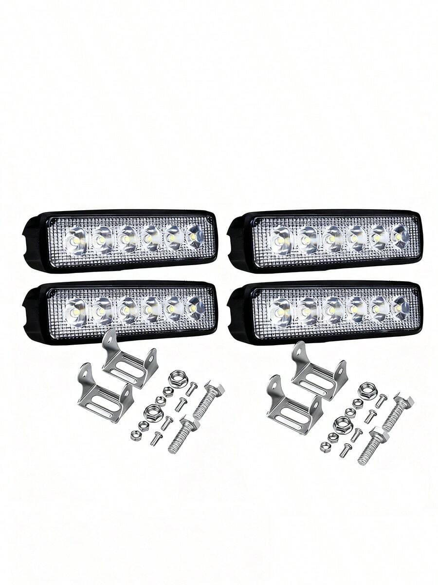 Faro LED de Alta Potencia 18W 6 Leds Resistente al Agua Instalación Fácil Paquete de 4 Piezas - 4 pieza - Ver 1