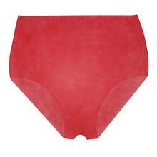 Women's Shiny Wet Look PVC Leather Boxer Briefs High Waisted Underwear Shorts Panties Women's Metallic Rave Bottoms Low Rise Shiny Panties For Festival Clubwear Costumes Metallic High Waisted Booty Shorts Women's Shiny Cheeky Dance Festival Rave Bottoms - 紅色 - 查看 4