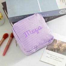 個性化刺繡衛生棉收納袋 化妝包 可客製姓名盥洗用品收納袋 旅行化妝品收納袋 輕量收納袋 - 彩色 - 查看 22