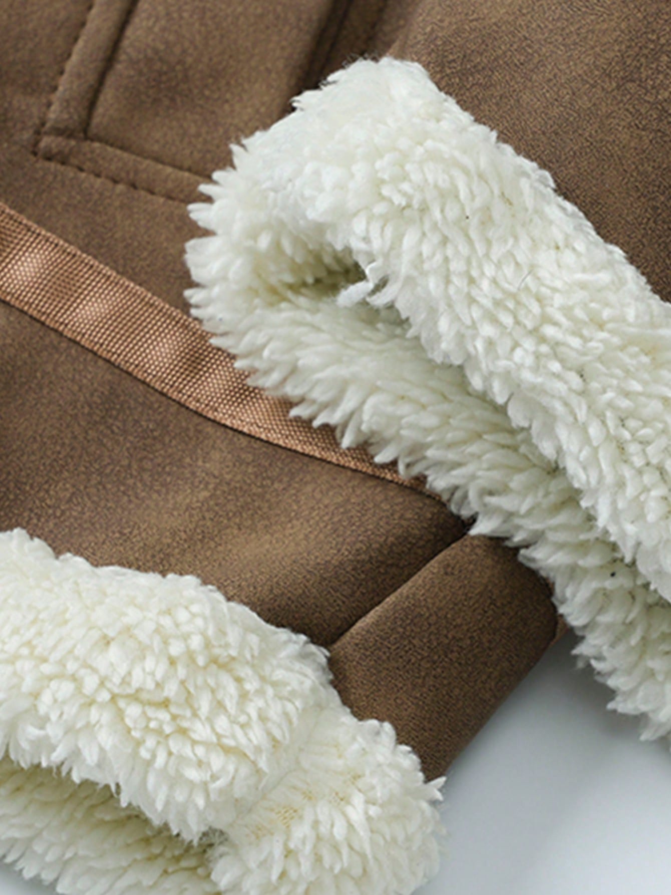 معطف دافئ مبطن بياقة واسعة مناسب للربيع والخريف لل...