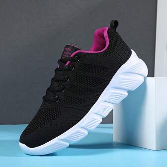 女士休闲运动鞋，舒适透气户外步行鞋，时尚百搭轻便软底运动鞋