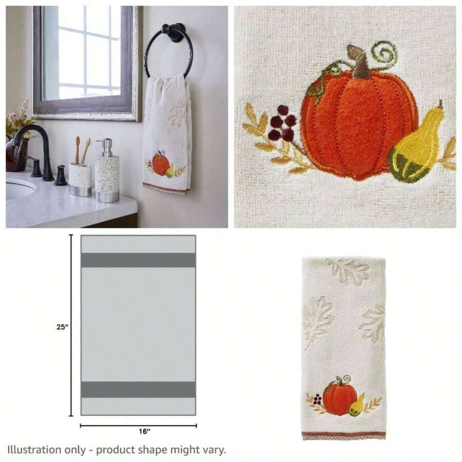 - Juego de Toallas de Mano Tradicionales de Calabaza para bao, Cocina, Bar y Regalo, 2 Unidades Naturales - Calabaza tradicional - Ver 1