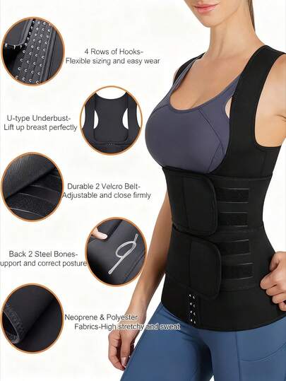 Faja Moldeadora para Mujer Ajustable, Reductora de Abdomen con Soporte Lumbar y para el Bustо, Ideal para Ejercicio, Control de Peso y Uso Diario