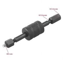 Injector Puller With Slide Hammer & M8/M12/M14 Adaptors - Universal Injector Removal Tool For Fuel Injector &  Fuel Injector - Heavy-Duty Steel Fuel Injector Filter Removal Tool With Carry Case - Black - View 2