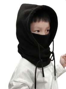 1 pezzo Cappello da cavaliere in pile per bambini, cappuccio antivento e scaldacollo multifunzionale 3 in 1, adatto per bambini da 2 a 6 anni, adatto per autunno/inverno/primavera