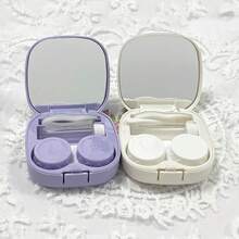 1PC Contact Lens Case, Travel Size Cute Colored Contact Lens Applicator Removal Tool Kit With Mirror Solution Bottle For Daily Outdoor Use - ngẫu nhiên - Xem 9