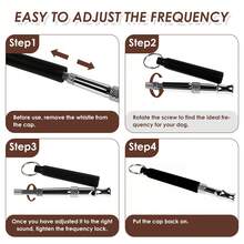 Rofusn 2 Pack Dog Whistle, Dog Whistle To Stop Barking Neighbors Dog, Adjustable Ultrasonic Silent Dog Whistle, Professional Recall Dog Training Whistles, With Lanyard - Đen và trắng - Xem 5