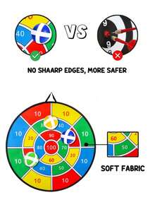 1套可折叠靶，粘球投掷飞镖板游戏玩具，室内/室外运动，亲子互动游戏，特大号74厘米可折叠（12个球+1个钩），中号36厘米（4个球+1个钩），随机颜色配件