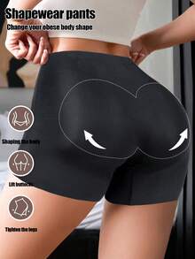 Tummy Control Shape Solid High Waist Shortie For Women Breathable Compression Panties With Anti Grip Comfortable Snug Fit Antiexposure Norollwaistband Shorts Body Shaping Underwear Snug Fit Shorts Pants