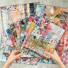 36 Sheets A5 Exotic Floral Lace Butterfly Background Scrapbooking Paper, Suitable For Bullet Journals, Collages, Cards, Albums And Crafts