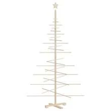 vidaXL Albero di Natale in legno massiccio di pino da decorare, altezza 180 cm