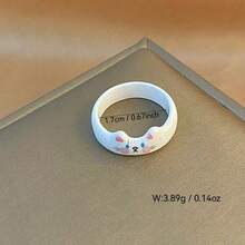 Valentine's & Mother's Day Gift For Her |   1Pc Vintage Boho Cat Enamel Ring |   Polymer Clay All-Season Daily & Vacation Accessory U4TP - 彩色 - 查看 5