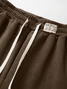 女士保暖内衬直筒运动裤，冬季保暖舒适休闲裤 - 咖啡棕 - 查看 5