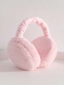 1个装多色冬季耳罩可折叠护耳毛绒耳罩保暖防冻耳罩加厚女士冬季配饰白色耳罩 - 彩色 - 查看 16