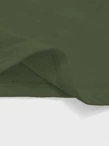 ملابس علوية أساسي بياقة طاقم ذو طبقتين بدون غرز، مصمم بإحكام مع أكمام طويلة