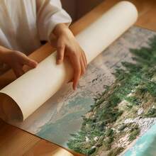 Set Of 3 Mountain Forest Lake Landscape Prints, Large Photography Modern Wall Arts, Canvas Posters, Cottage Decor, Summer Decor, Indoor Ideal GIft For Living Room, Bedroom, Kitchen, Cafe, Bar, Home Office, Hallway, Home And Room Decoration, Unframed