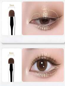 4支精准眼影眼线细节刷，用于晕染妆容，包括粉底刷、遮瑕刷、腮红刷、轮廓刷、修容刷、散粉刷等。 - 黑銀色 - 查看 4