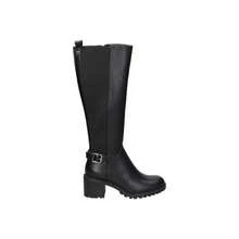 MTNG | Stivali con tacco Mustang Maya da donna – Stivali alti neri con fibbia – Stivali alti fino al ginocchio con cerniera laterale – Comodi tacchi alti – Plateau – Modello 55166 - nero - Visualizzare 1