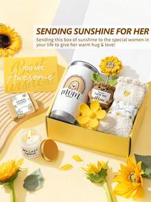 Unique Birthday Gifts For Mom From Daughter Son, Best Mom Easter Gifts Ideas For Women Mother-In-Law Mother's Day Gift Baskets For Mother, Sunflower New Mama Gift For Her Wife Women From Husband With 20oz Insulated Tumbler - Mom - 查看 2