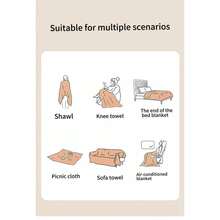 1pc Wheat Ear Plush Sofa Cover, Thick Plush Pet Proof High-End Full Sofa Slipcover