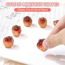 AMOS 4D Gummy Strawberry Burst Candy Juice Filled Strawberry Shaped Gummy Candy, Fruit Snacks, 8.47oz (240g) - 草莓口味 - 查看 6