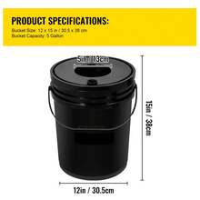 DWC Hydroponic System, 5 Gallon 8 Buckets Deep Water Grow Bucket, Hydroponic Grow Kit With Pump, Air Stone & Water Level Device, For Indoor/Outdoor Leafy Vegetables - 查看 7