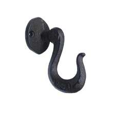 1 قطعة من خطاف الحديد الزهر القابل للتعليق، حامل معدني عملي للتثبيت على الحائط لأصص الزهور والسلال، مناسب للنباتات المعلقة داخل وخارج المنزل - الأسود - مشاهدة 1