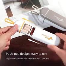 1 Piece Portable Mini Pill Organizer With 3 Compartments For Travel, Home Organization And Storage, Ideal For Daily Medication Management, Portable Pill Box - 彩色 - 查看 7